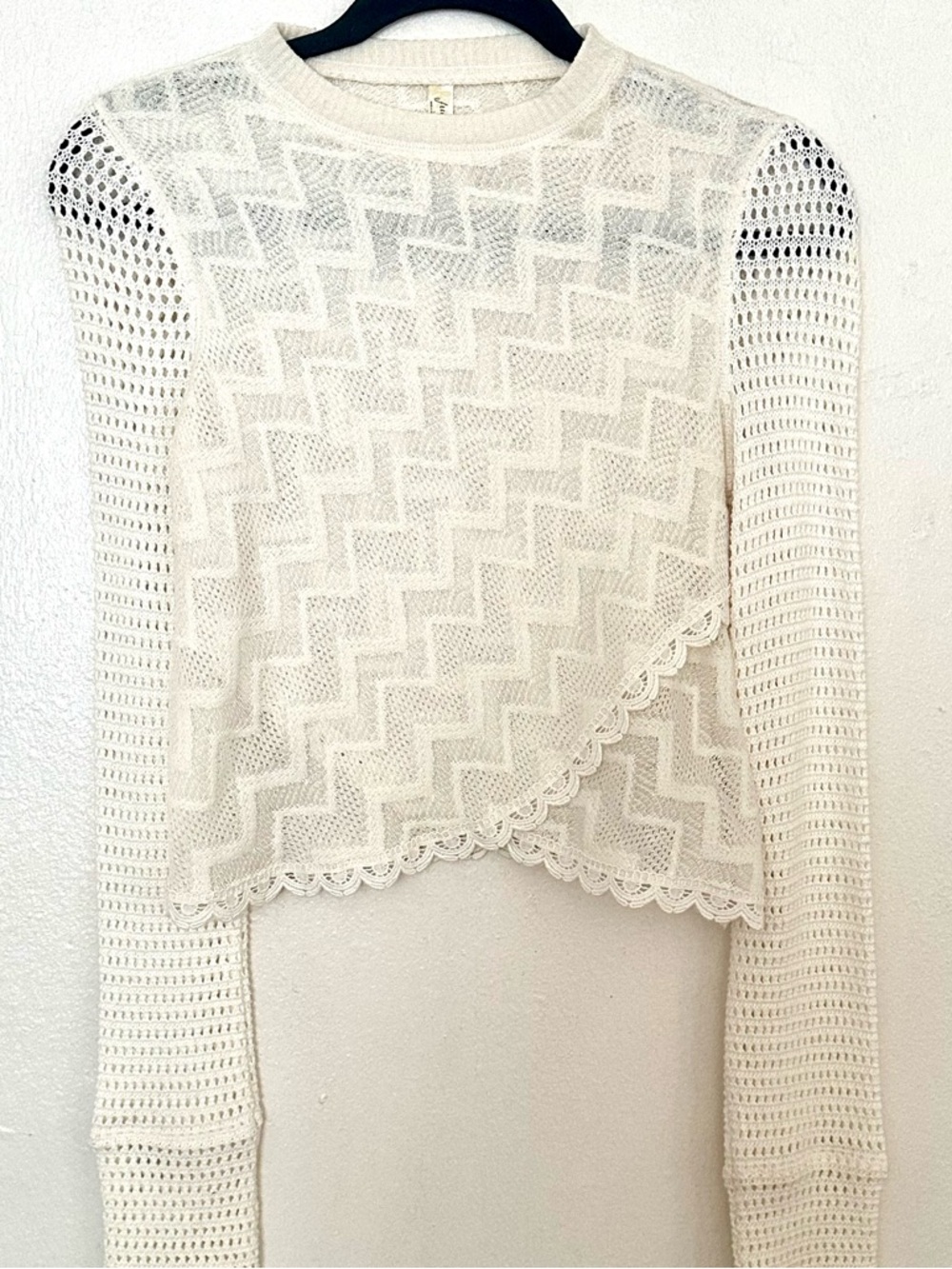 Free People Antoinette Top Womens Size XS Cream Lace As Seen on TV Emma White
